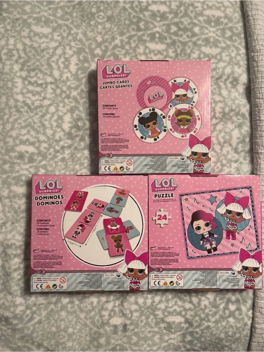 L.O.L. Surprise! Pink Character Game Set - Dominoes, Jumbo Cards & Puzzle
